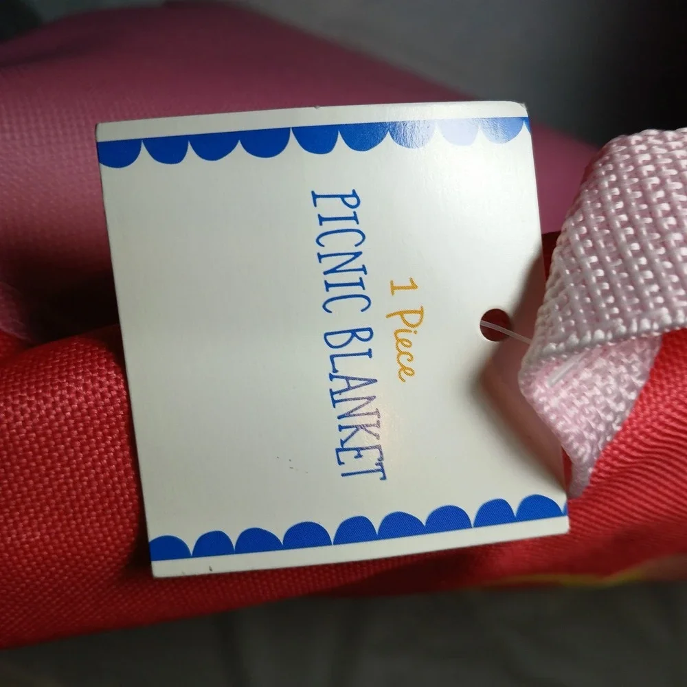 Pink Picnic Blanket With Yellow Tiger 78